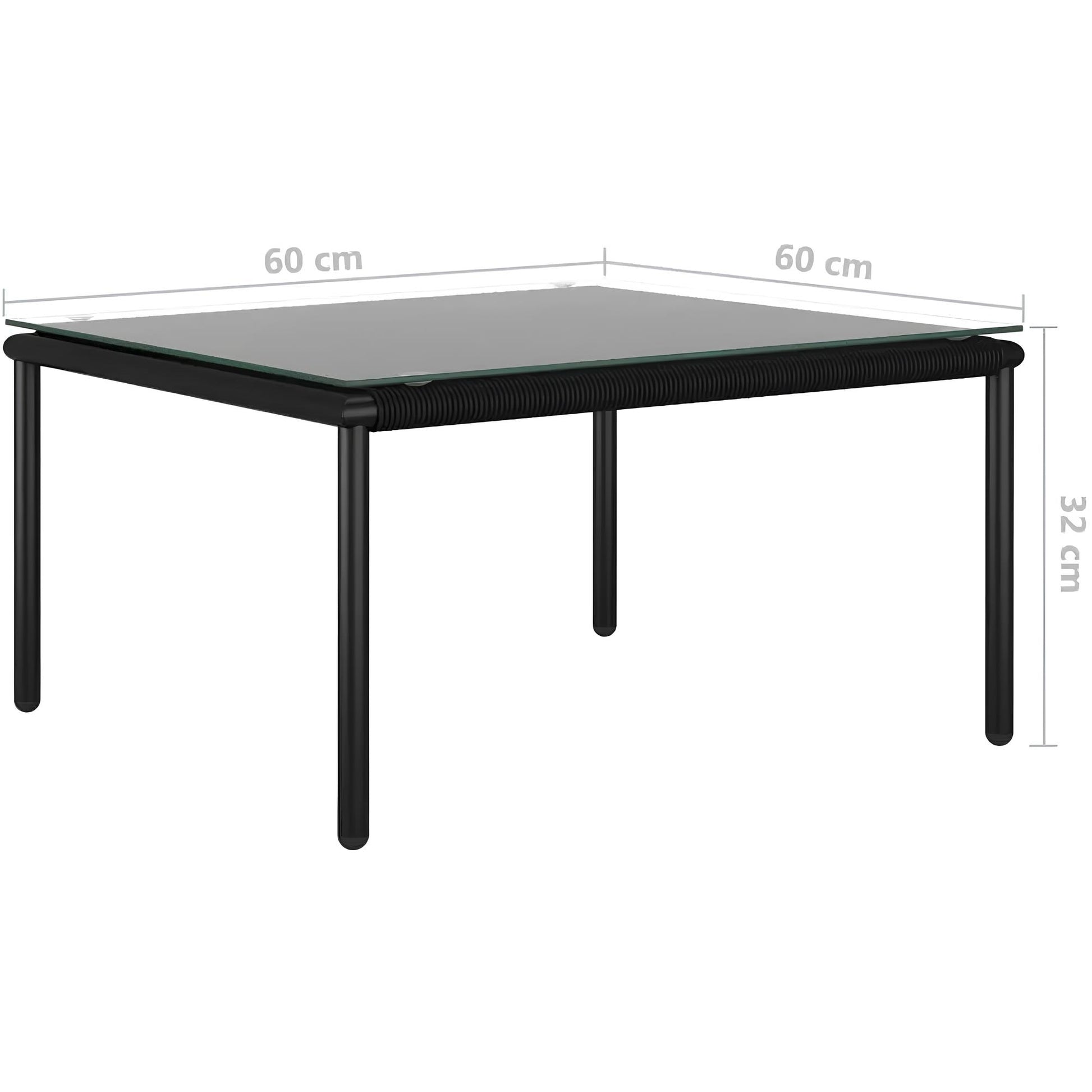 Black PVC Rattan Garden Furniture Set - Homevalley.co.uk