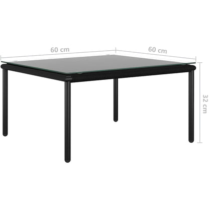 Black PVC Rattan Garden Furniture Set - Homevalley.co.uk