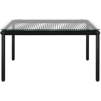 Black PVC Rattan Garden Furniture Set - Homevalley.co.uk