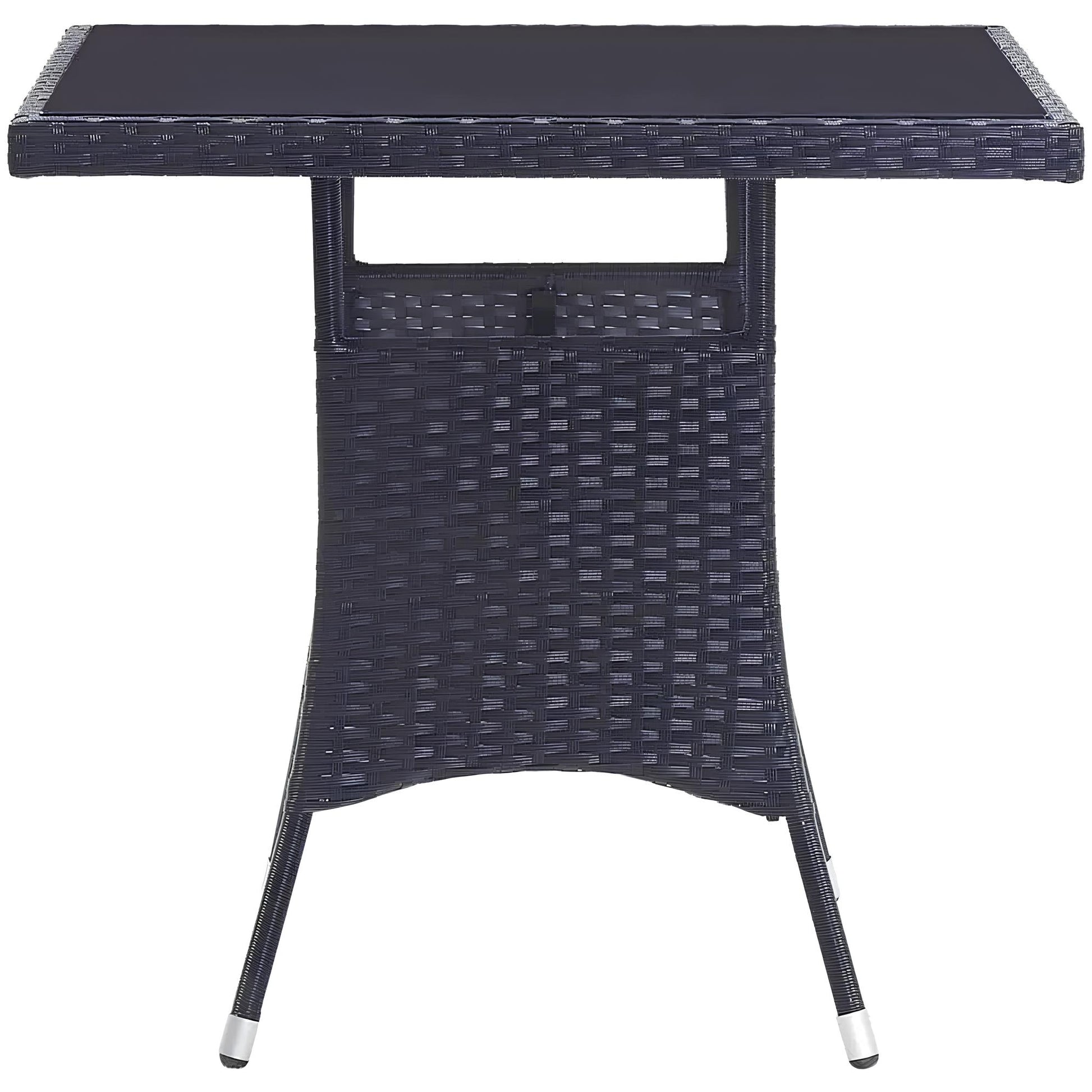 Black PVC Rattan Garden Furniture Set - Homevalley.co.uk