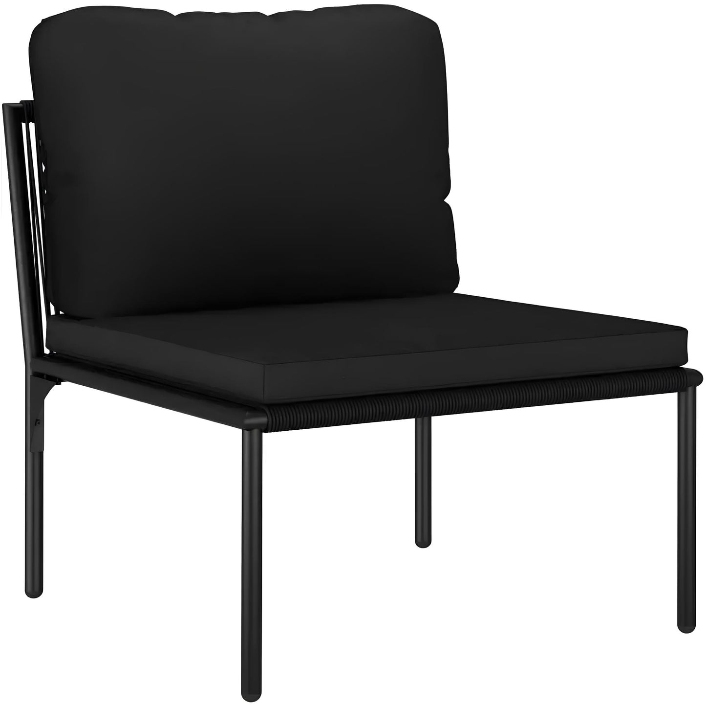 Black PVC Rattan Garden Furniture Set - Homevalley.co.uk