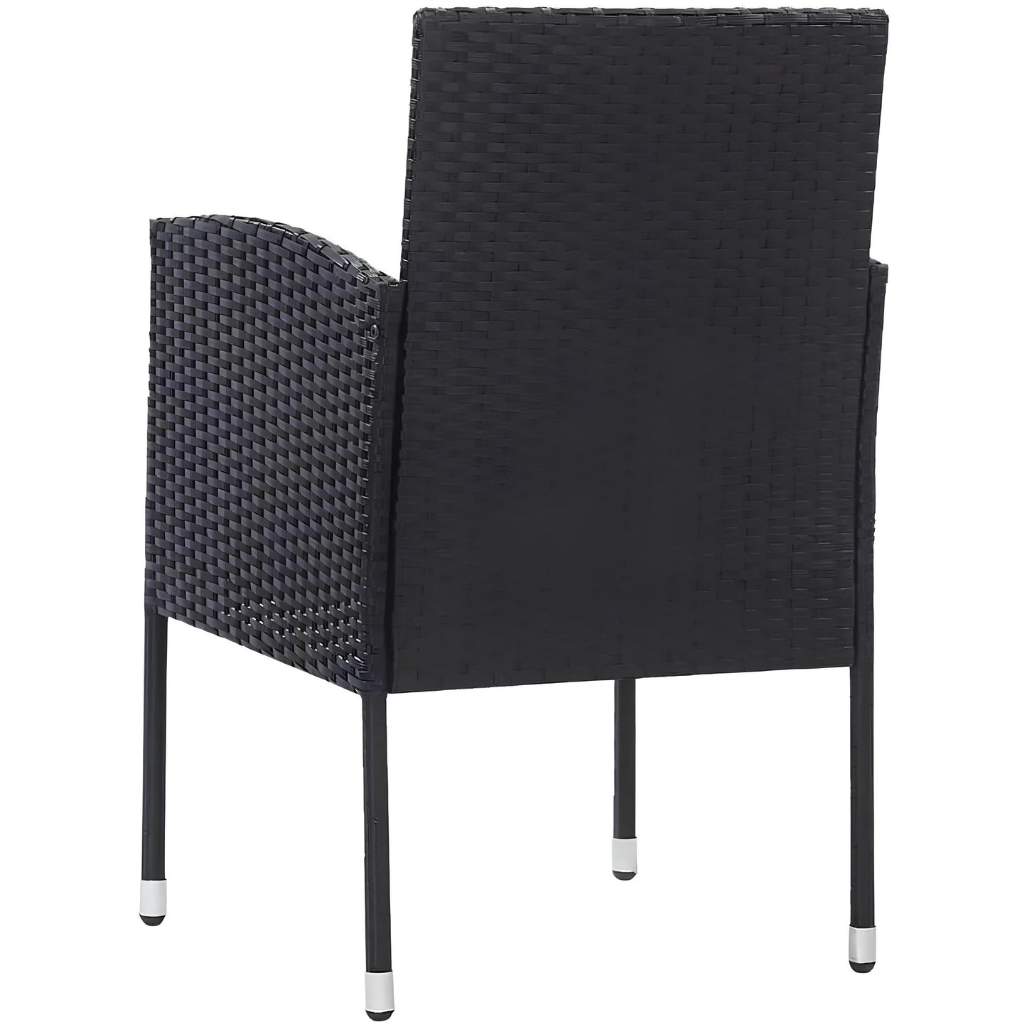 Black PVC Rattan Garden Furniture Set - Homevalley.co.uk