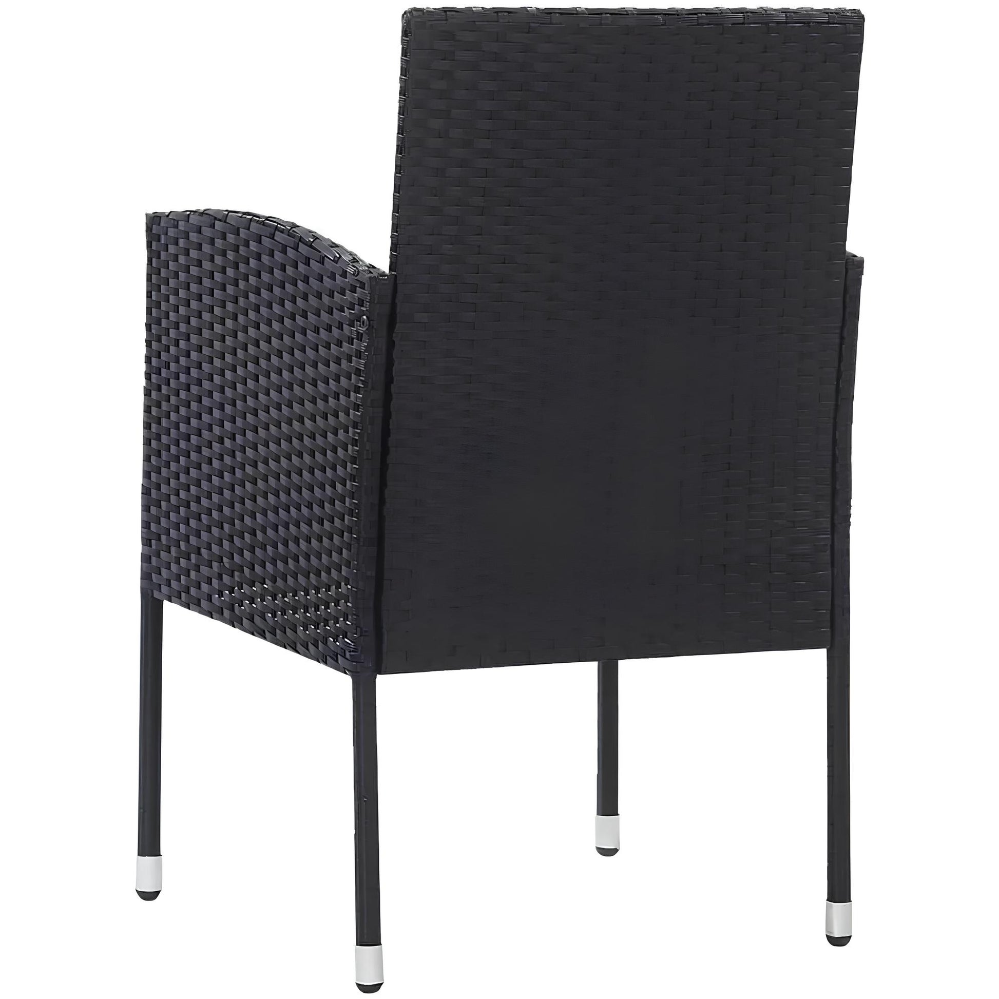 Black PVC Rattan Garden Furniture Set - Homevalley.co.uk