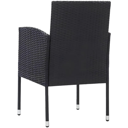 Black PVC Rattan Garden Furniture Set - Homevalley.co.uk