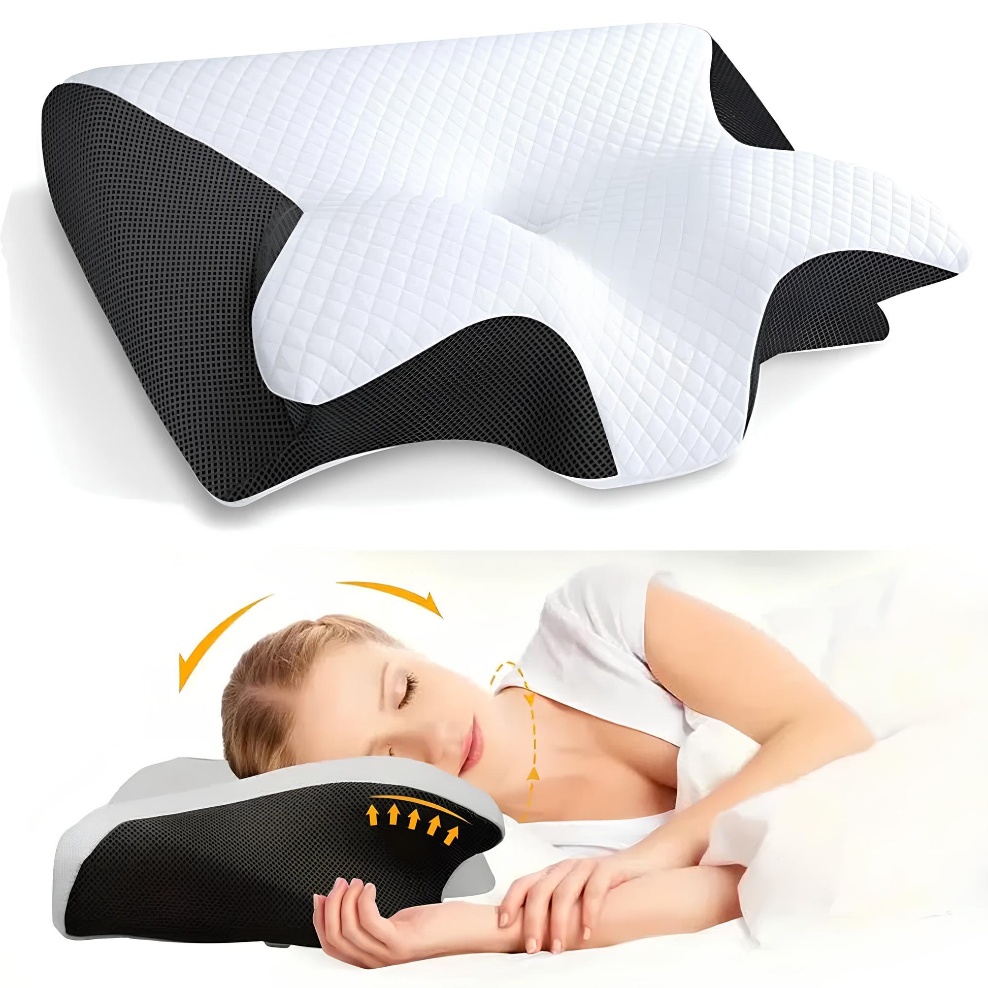 Butterfly Memory Foam Neck Pillow, Cervical Neck Massage - Homevalley.co.uk