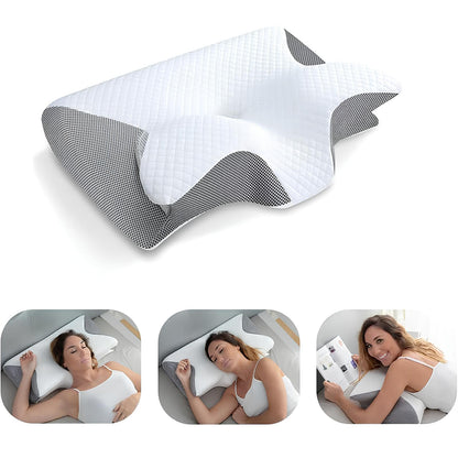 Butterfly Memory Foam Neck Pillow, Cervical Neck Massage - Homevalley.co.uk