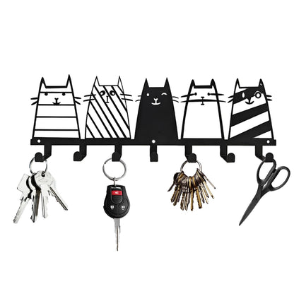 Cat Design 7 Hooks Key Rack - Homevalley.co.uk