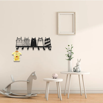 Cat Design 7 Hooks Key Rack - Homevalley.co.uk