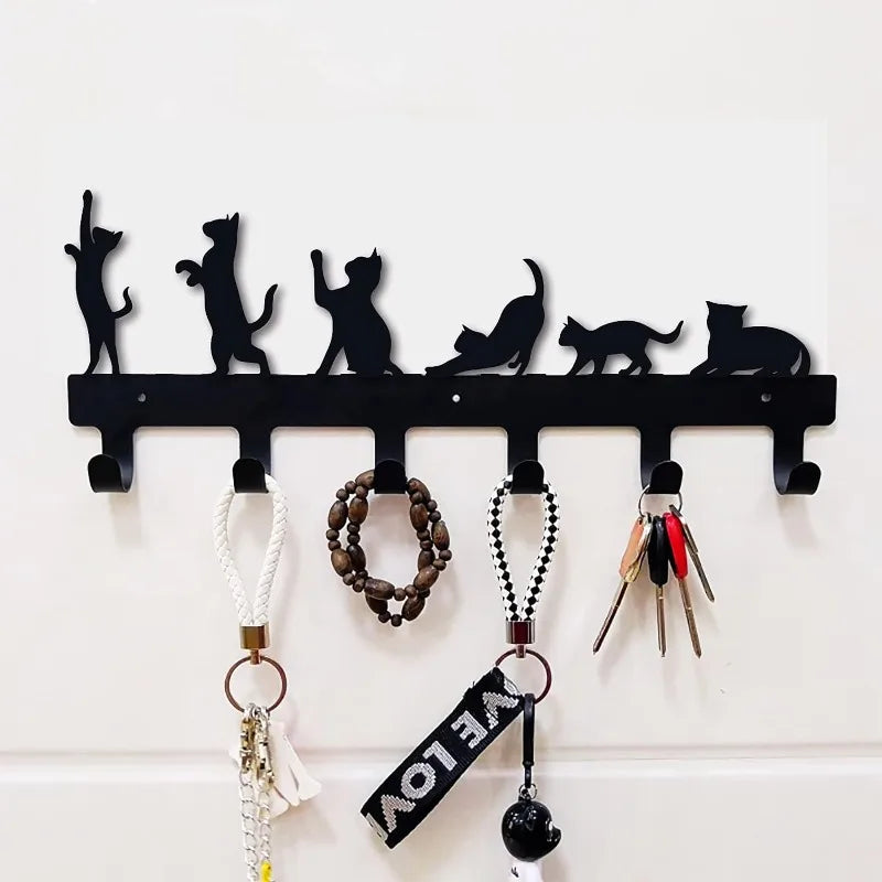 Cats 9 Hooks Key Rack - Homevalley.co.uk