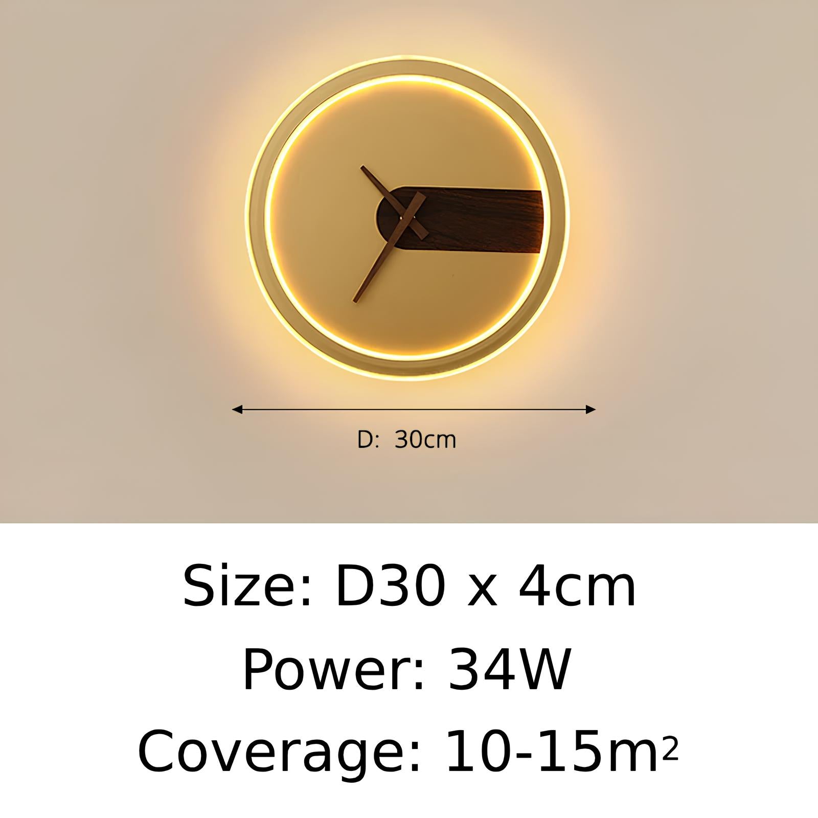 Clock Design LED Wall Lamp - Homevalley.co.uk