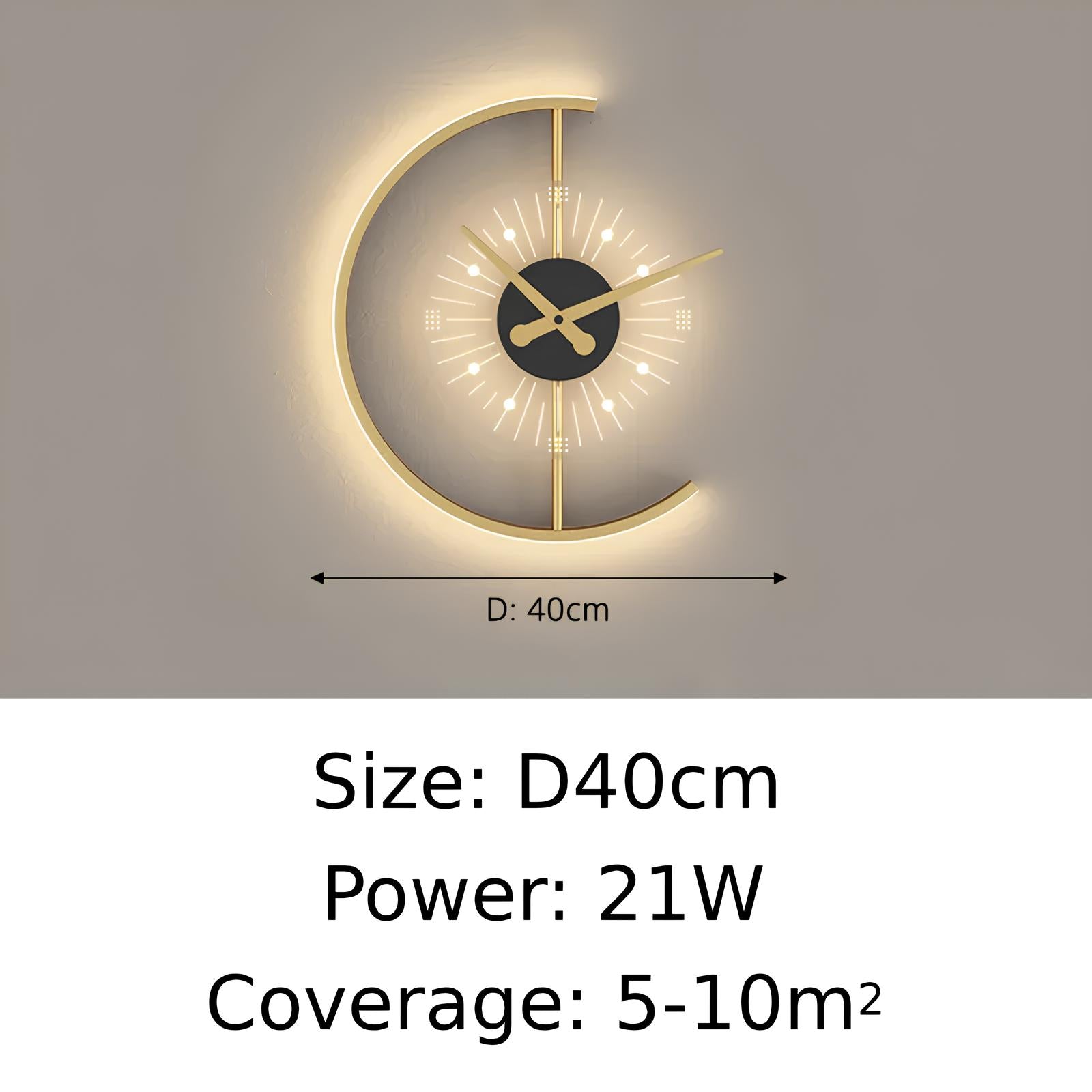 Clock Design LED Wall Lamp - Homevalley.co.uk