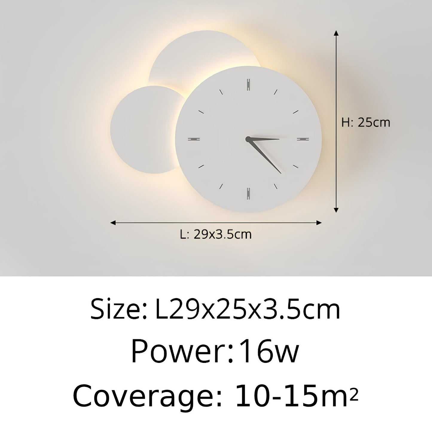 Clock Design LED Wall Lamp - Homevalley.co.uk