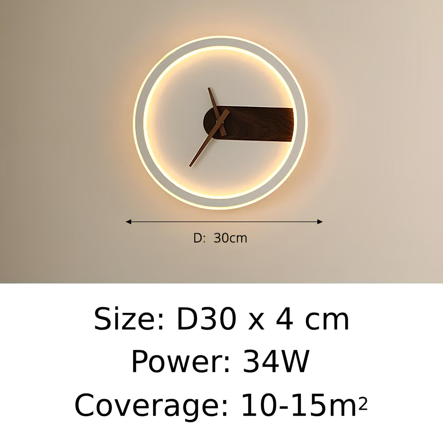 Clock Design LED Wall Lamp - Homevalley.co.uk