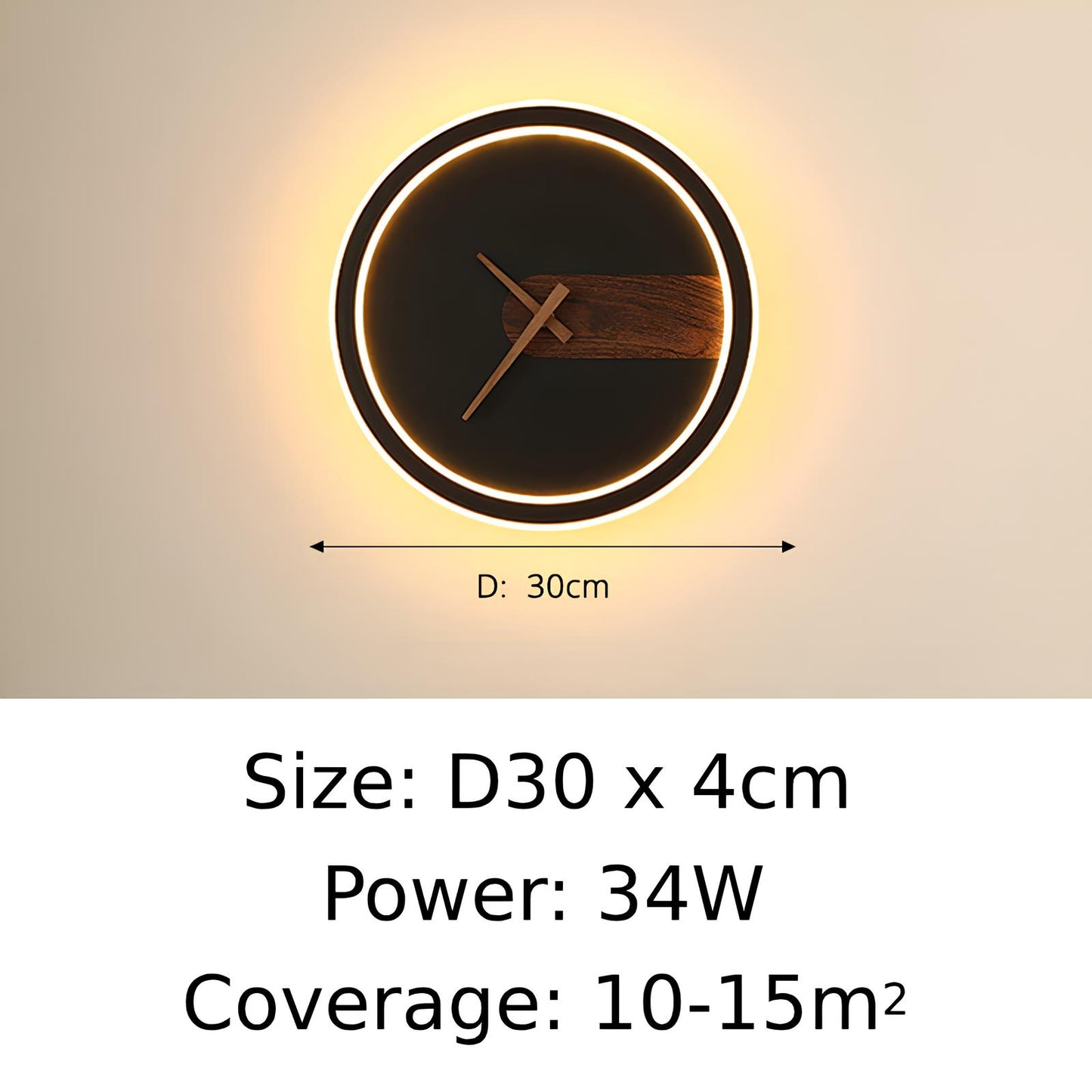 Clock Design LED Wall Lamp - Homevalley.co.uk