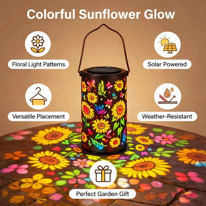 Solar Sunflower Garden Lantern