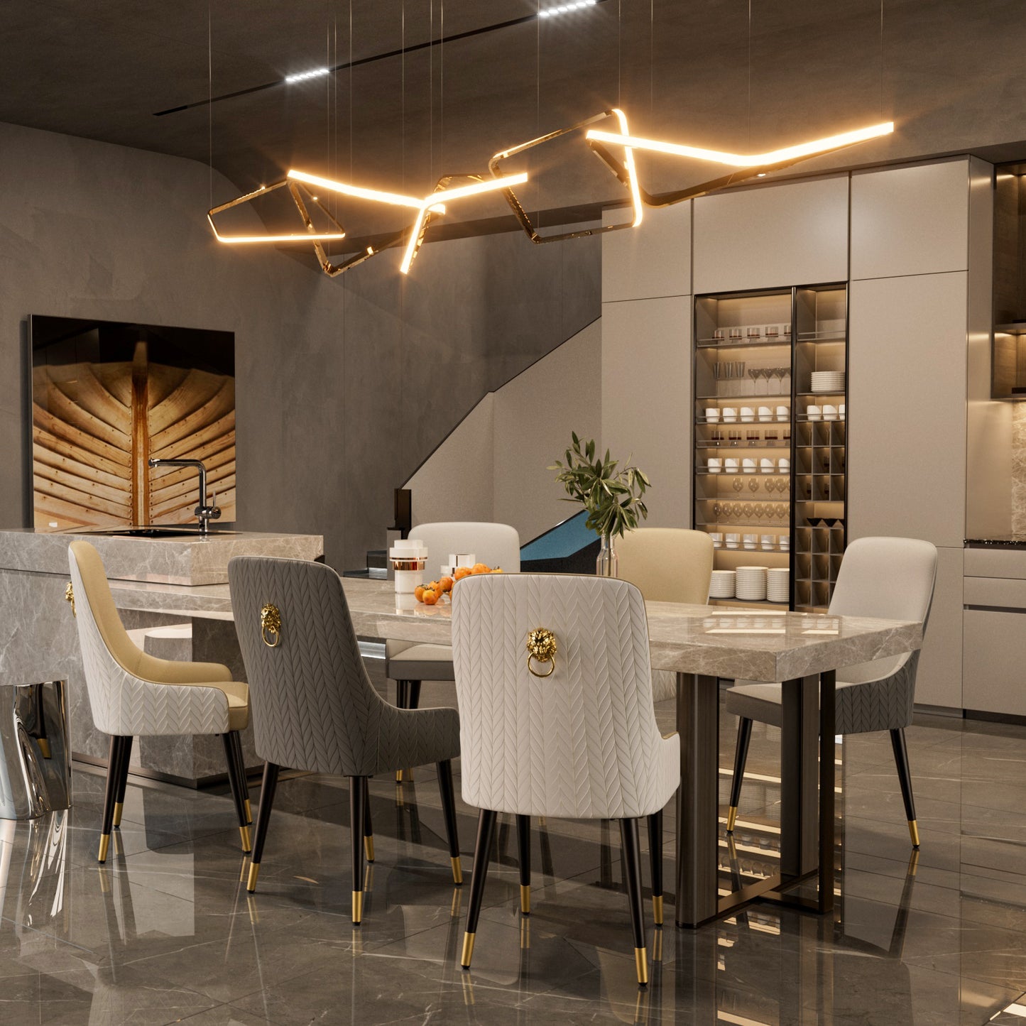 Dining Chair with Backrest, Set of 2 - Homevalley.co.uk