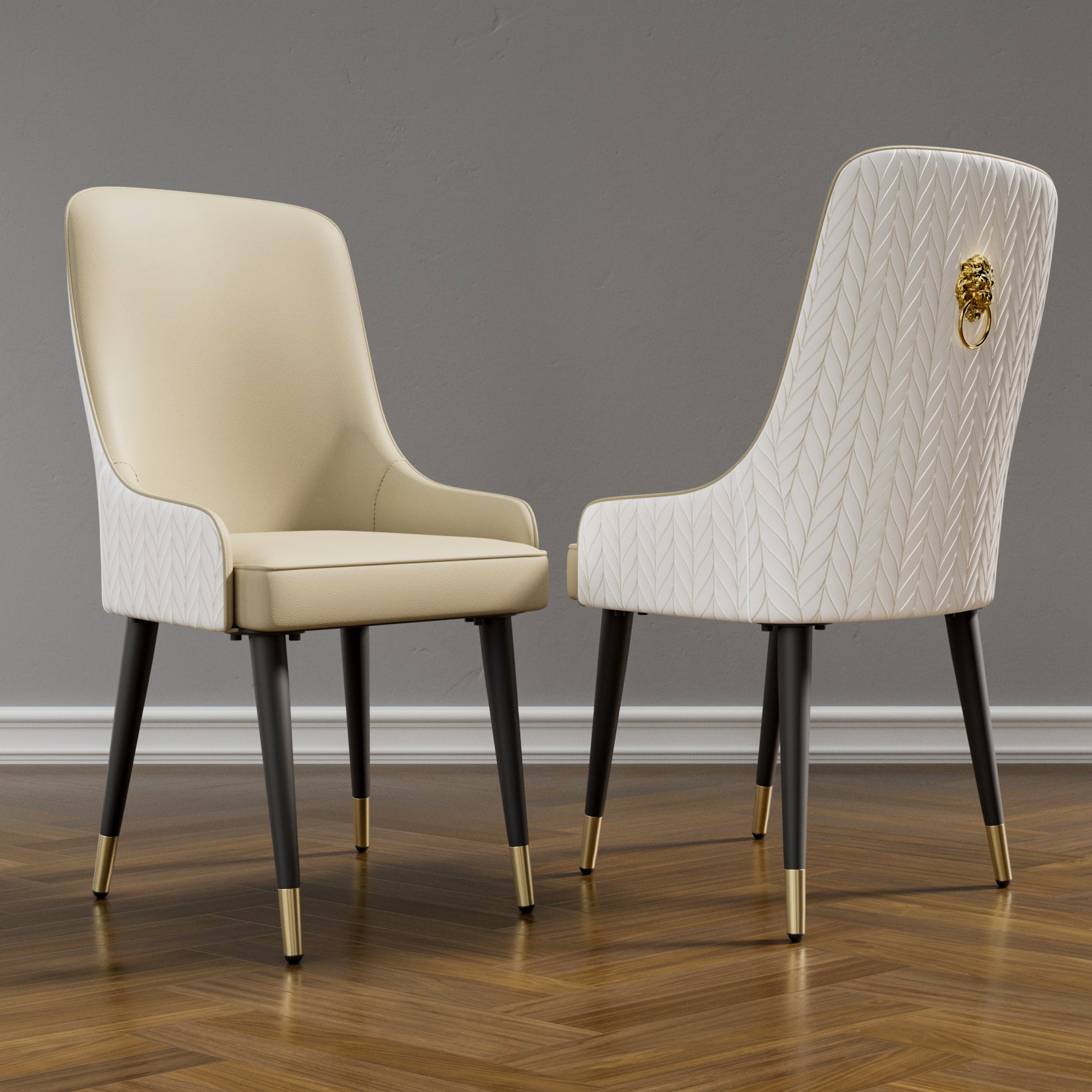 Dining Chair with Backrest, Set of 2 - Homevalley.co.uk