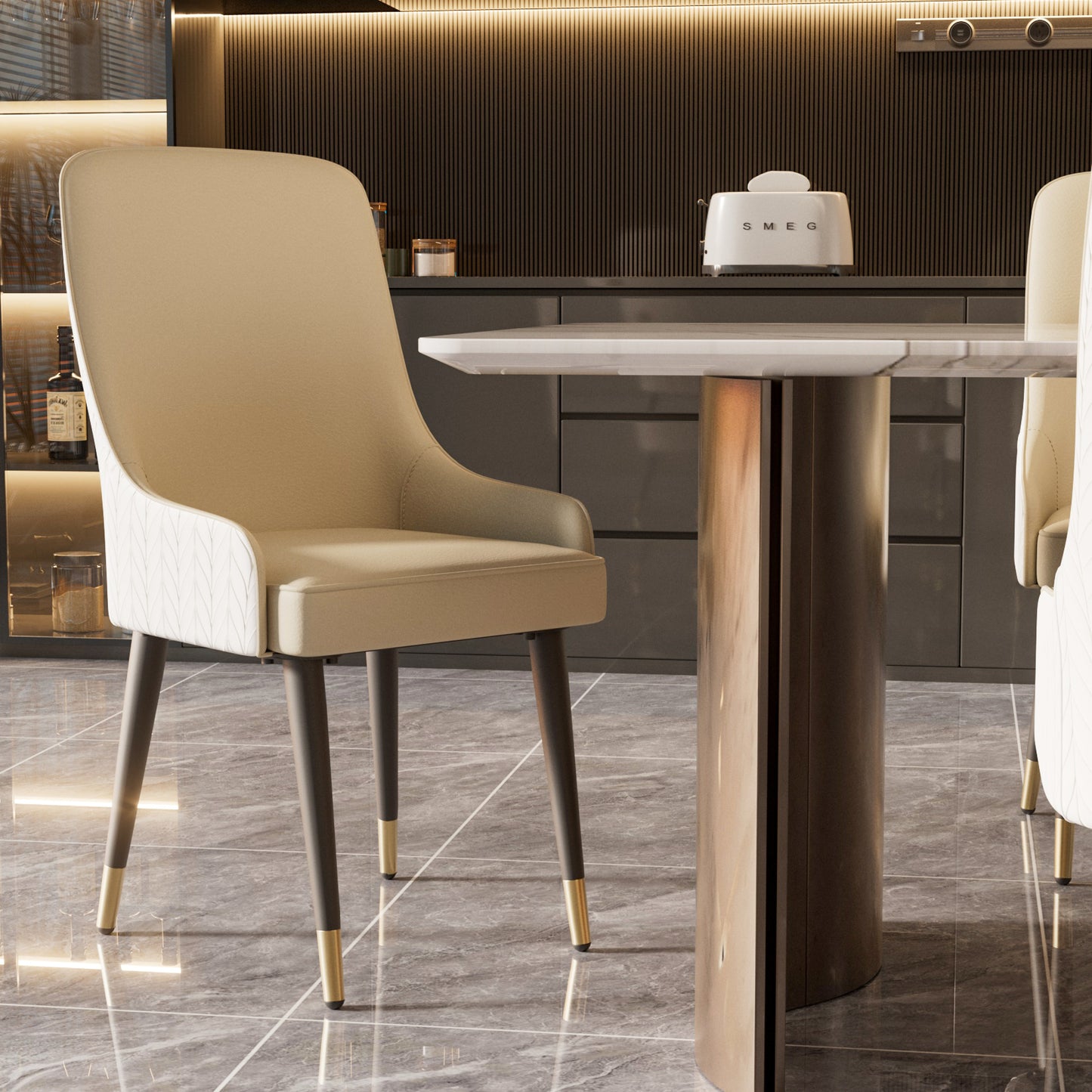 Dining Chair with Backrest, Set of 2 - Homevalley.co.uk