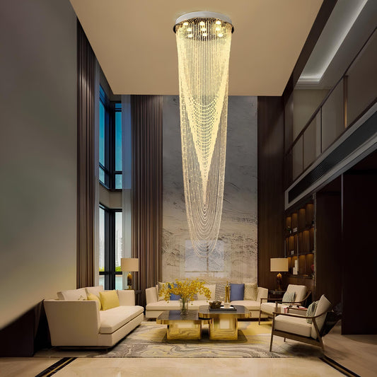 Duplex Crystal Staircase Chandelier - Homevalley.co.uk