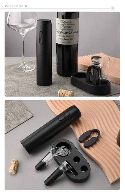Electric Automatic Rechargeable Wine Bottle Opener with Charging Base - Homevalley.co.uk