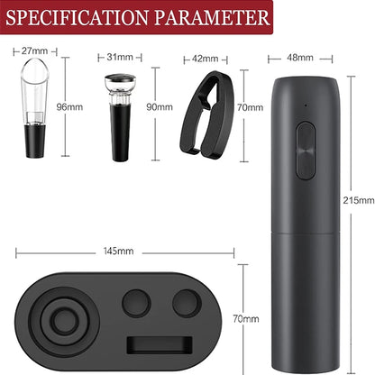 Electric Automatic Rechargeable Wine Bottle Opener with Charging Base - Homevalley.co.uk