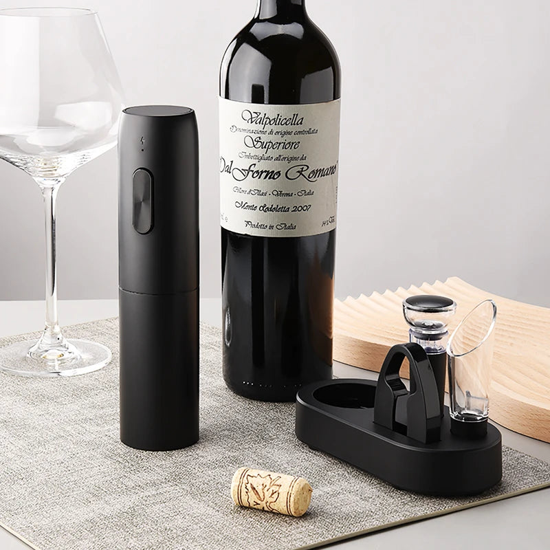 Electric Automatic Rechargeable Wine Bottle Opener with Charging Base - Homevalley.co.uk
