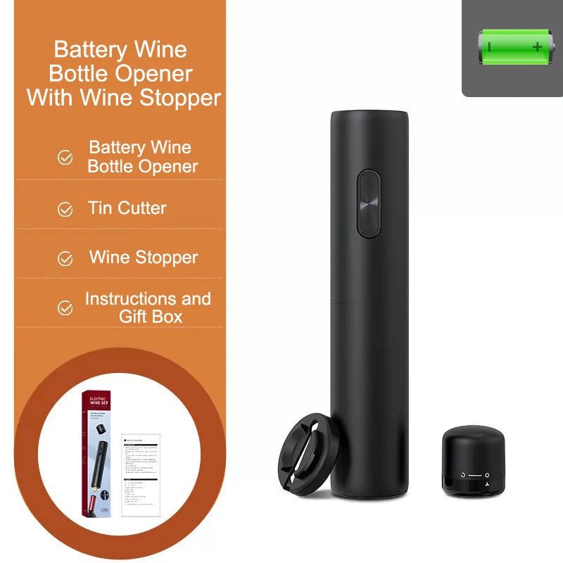 Electric Automatic Rechargeable Wine Bottle Opener with Charging Base - Homevalley.co.uk