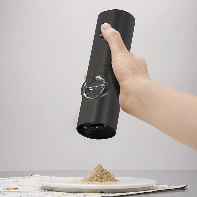 Electric Automatic Salt and Pepper Grinder Set, Rechargeable, USB Gravity Sensing Design - Homevalley.co.uk