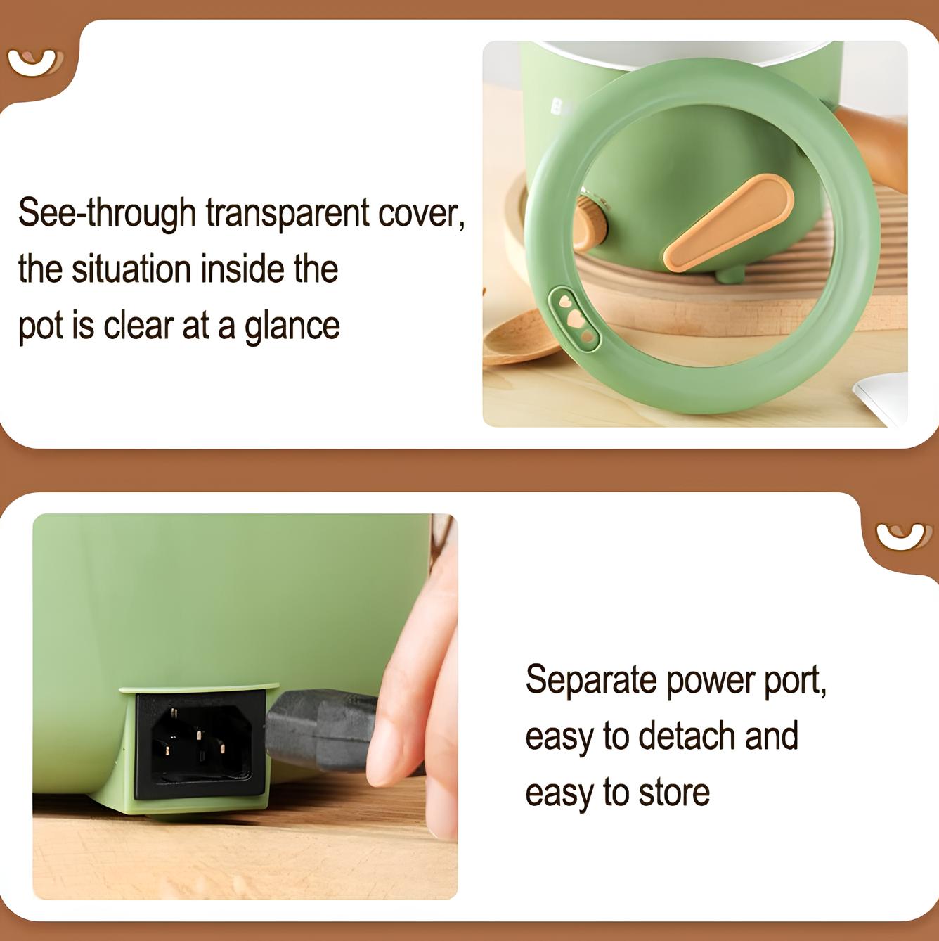 Electric Non-stick Rice Cooker, Mini Hot Pot, 220V/110V - Homevalley.co.uk