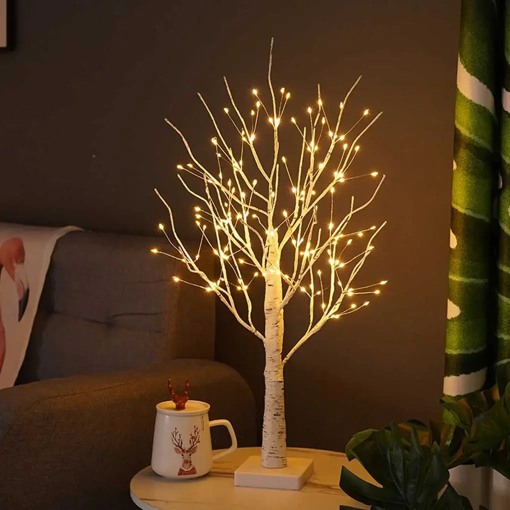 Enchanted Birch Tree LED Lamp, Christmas Light - Homevalley.co.uk