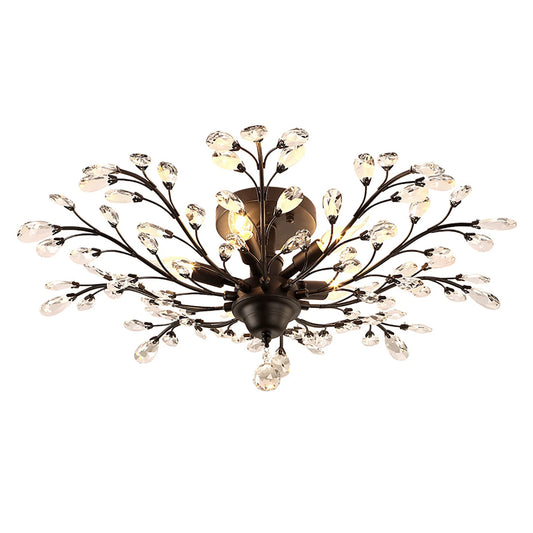Floral Led Crystal Ceiling Lights Fixture - Homevalley.co.uk