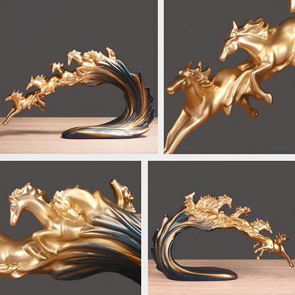 Galloping Horse Sculpture Figurine - Homevalley.co.uk