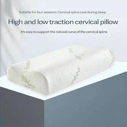 Bamboo Fiber Slow Rebound Memory Foam Orthopedic Pillow