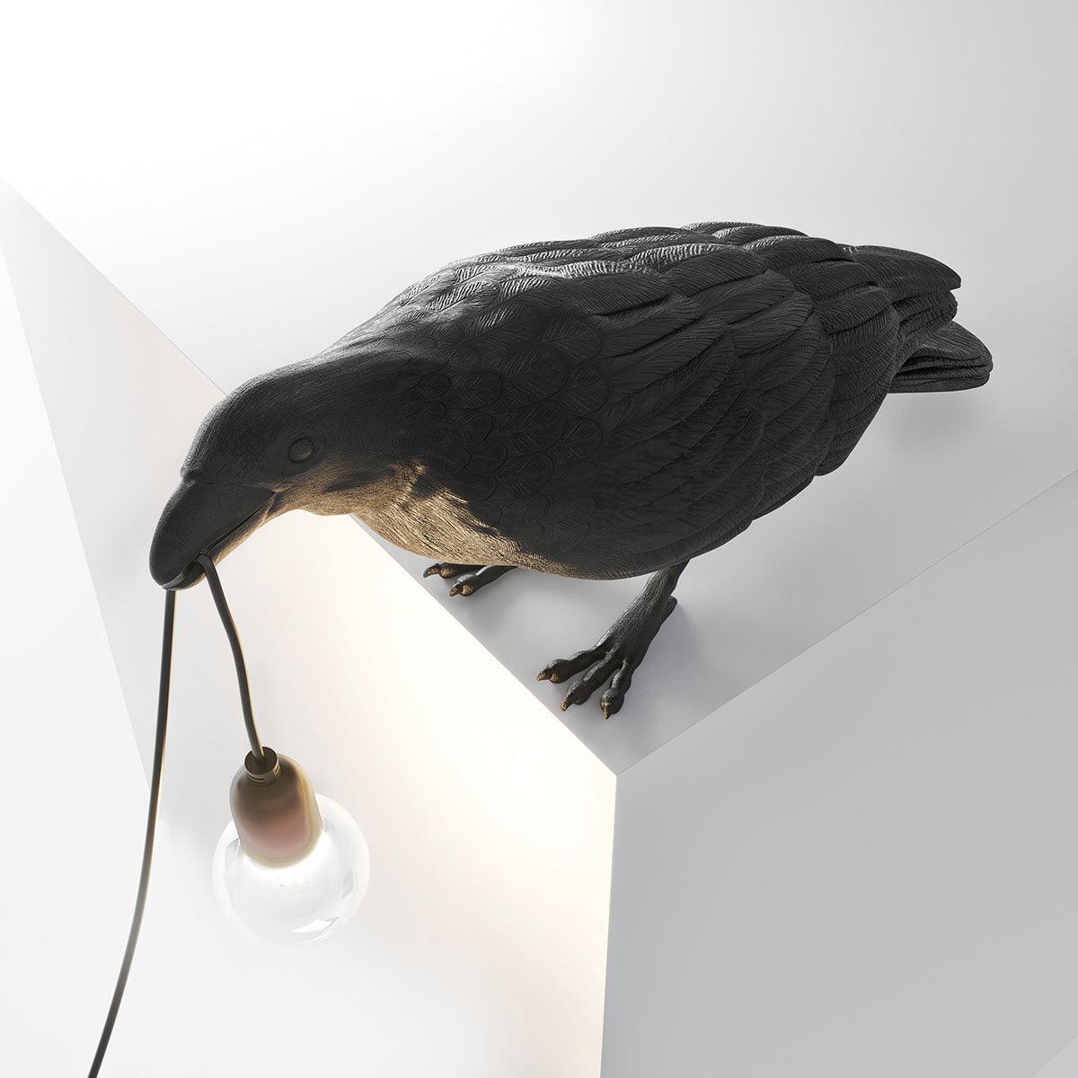 Gothic Raven Lamp Vintage Resin Bird Lamp - Homevalley.co.uk