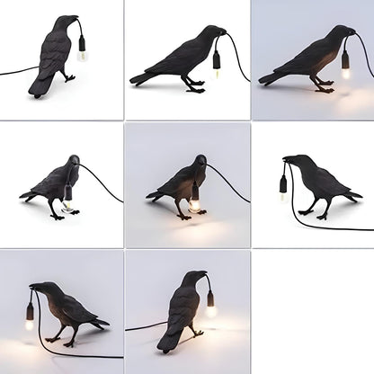 Gothic Raven Lamp Vintage Resin Bird Lamp - Homevalley.co.uk