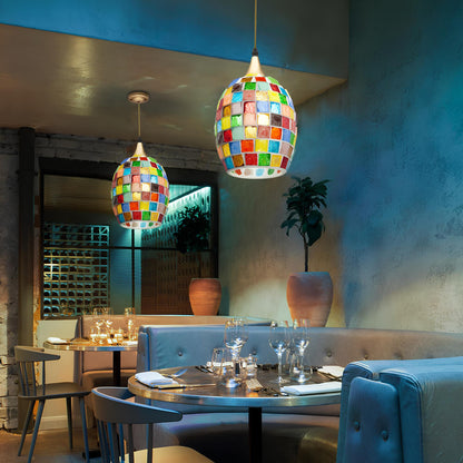 Handmade Tiffany Mosaic Pendant Lamp - Homevalley.co.uk