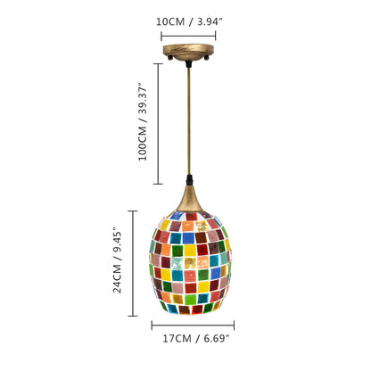 Handmade Tiffany Mosaic Pendant Lamp - Homevalley.co.uk