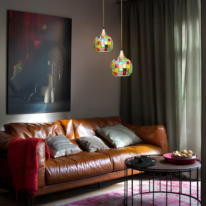 Handmade Tiffany Mosaic Pendant Lamp - Homevalley.co.uk