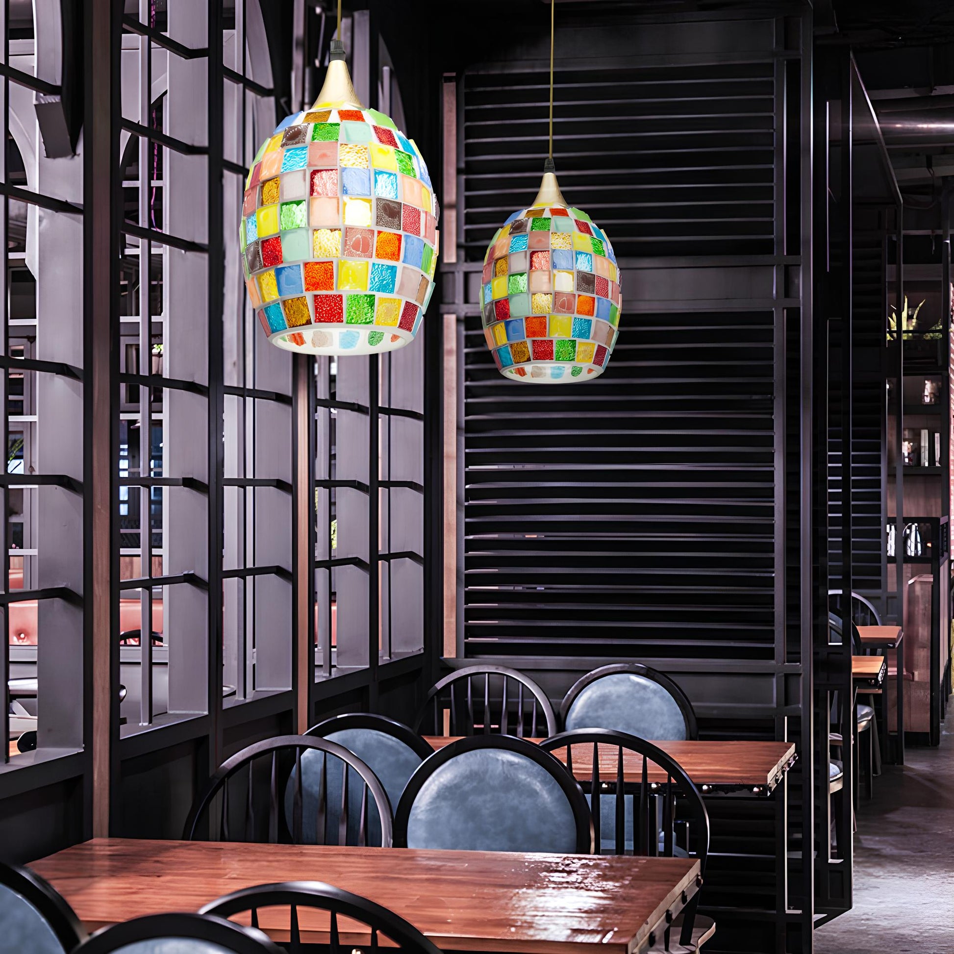 Handmade Tiffany Mosaic Pendant Lamp - Homevalley.co.uk