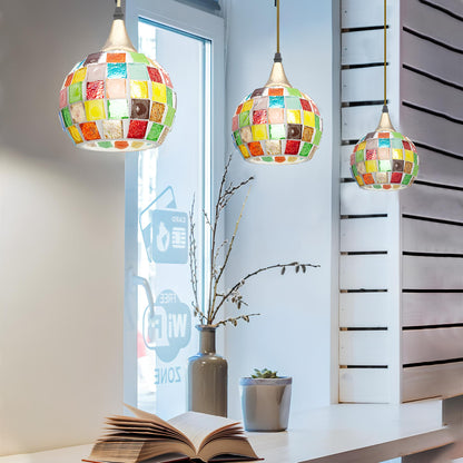 Handmade Tiffany Mosaic Pendant Lamp - Homevalley.co.uk