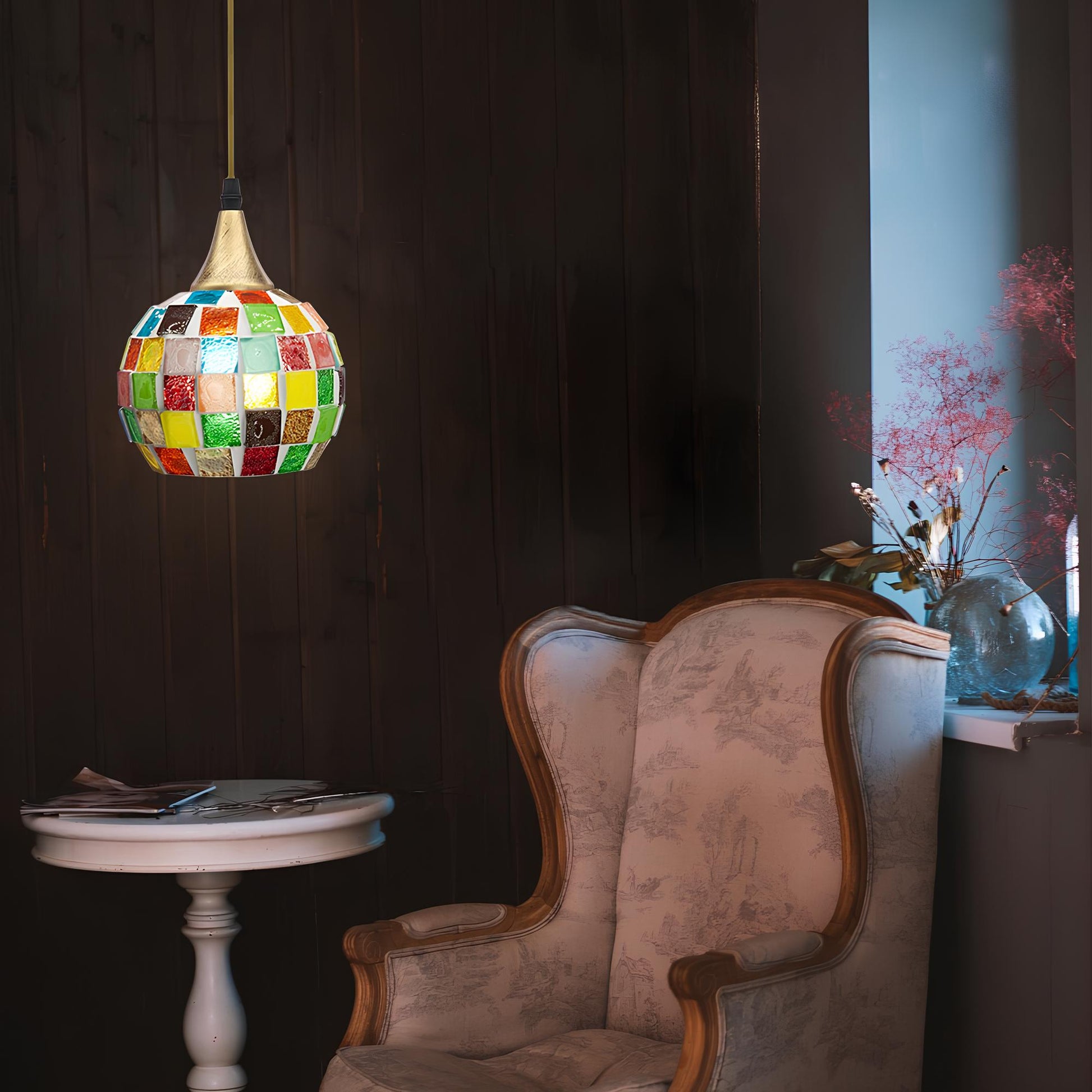 Handmade Tiffany Mosaic Pendant Lamp - Homevalley.co.uk