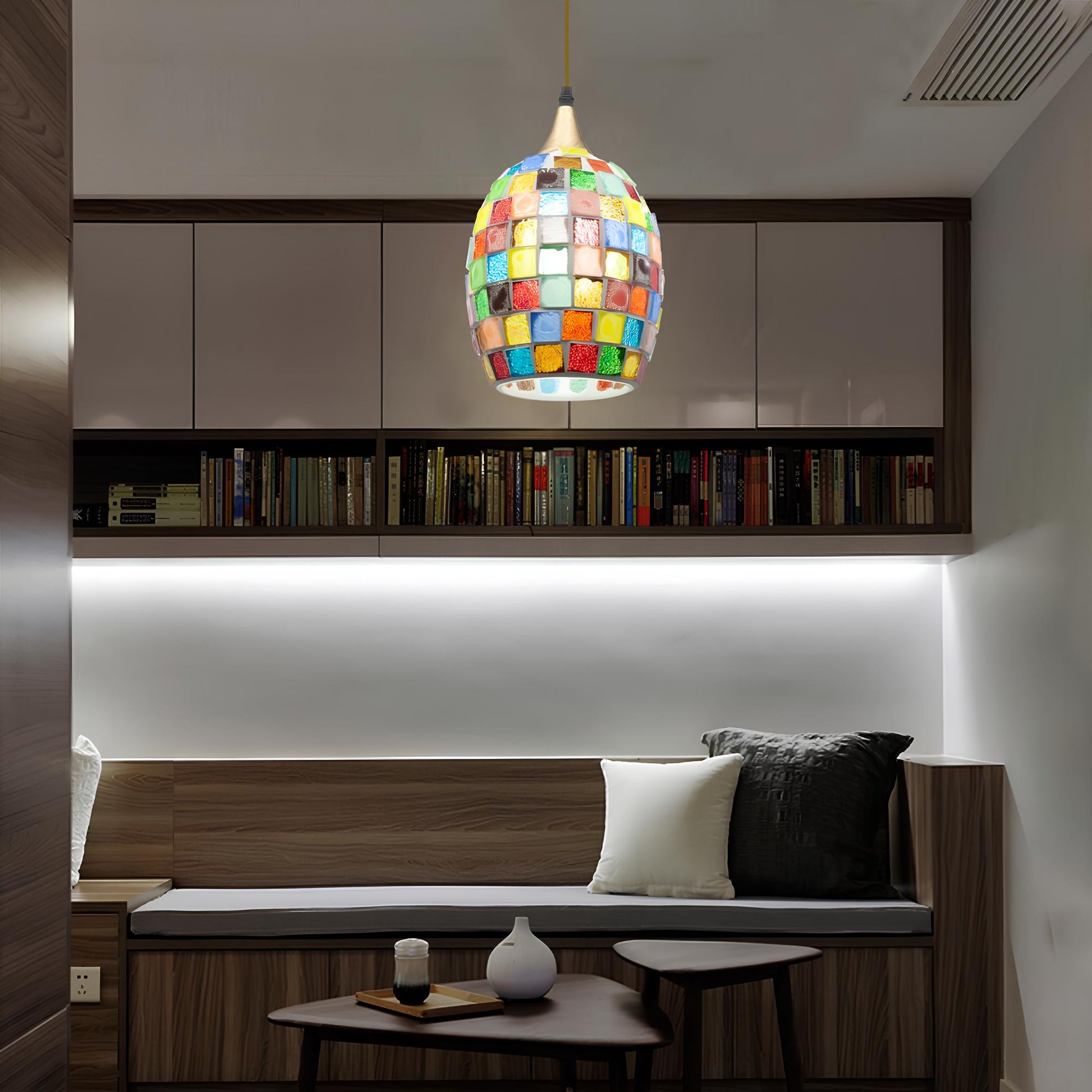 Handmade Tiffany Mosaic Pendant Lamp - Homevalley.co.uk