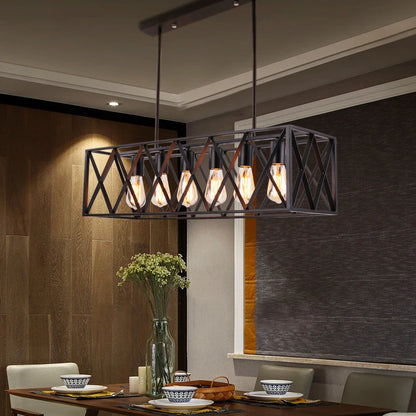 Industrial Chandelier Retro Ceiling Lamp - Homevalley.co.uk