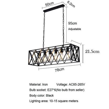 Industrial Chandelier Retro Ceiling Lamp - Homevalley.co.uk