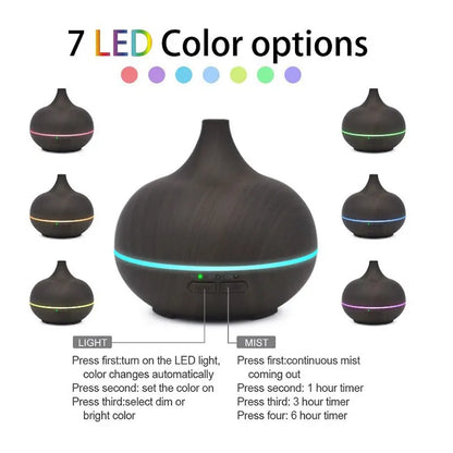 Intelligent Colorful Light Mist-Aromatherapy Humidifier Air Purifier 500 ML - Homevalley.co.uk