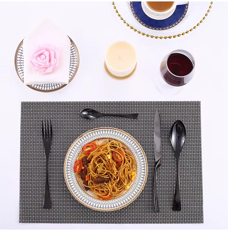 Jet Black Stainless Steel Cutlery Set