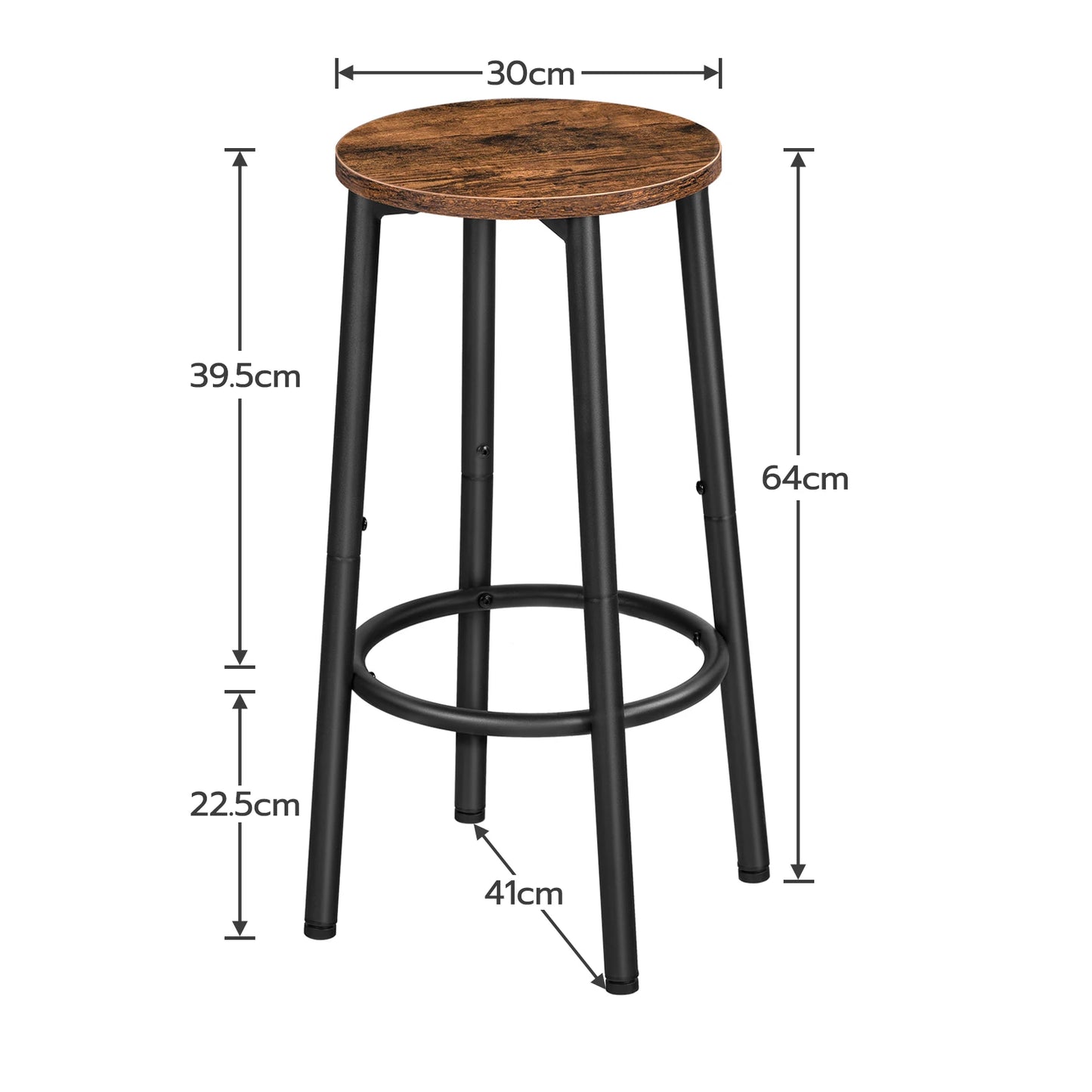 Kitchen Bar Stool, Set of 2 - Homevalley.co.uk