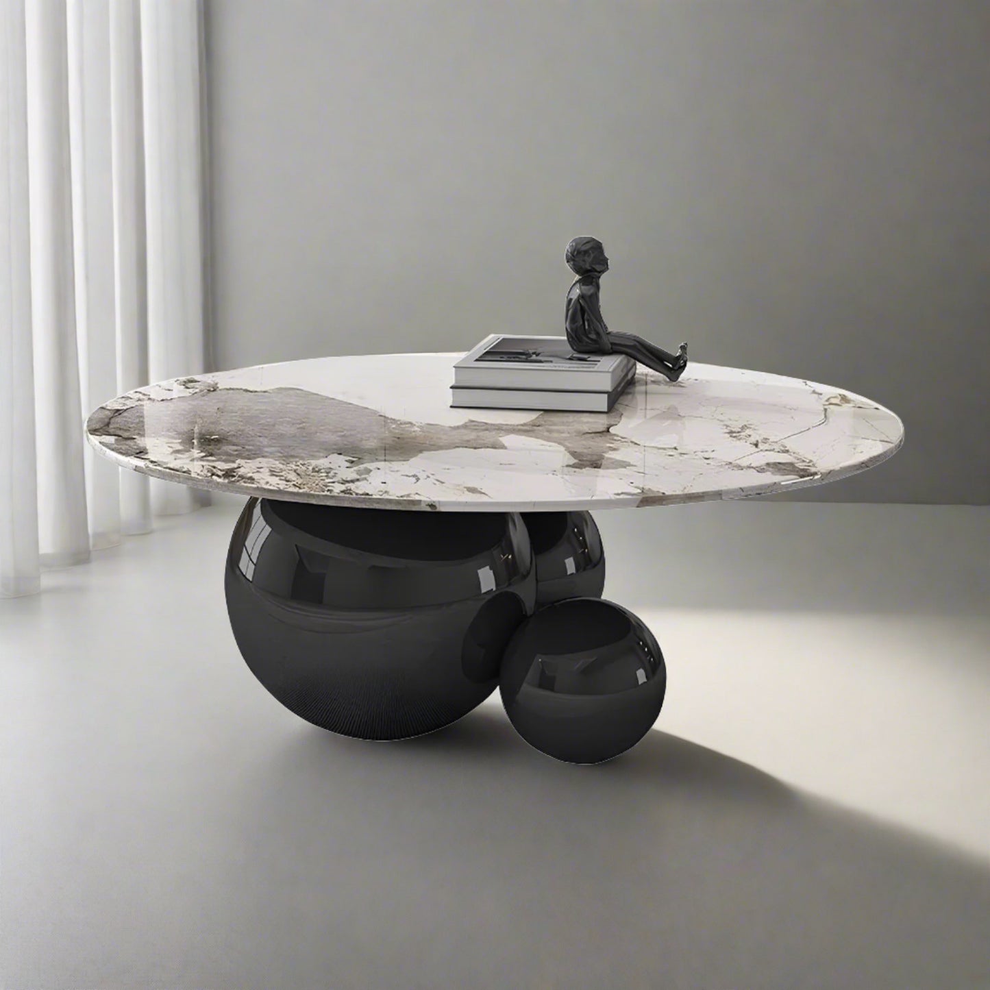 Round Marble Top Luxury Design Coffee Table