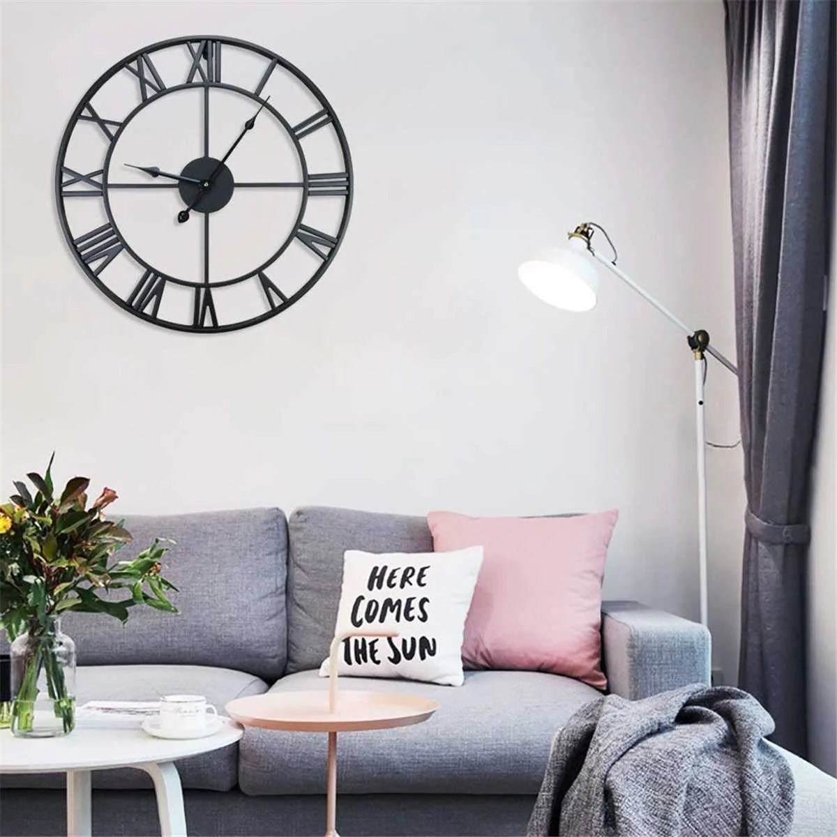 Large Round Wall Clock - Homevalley.co.uk