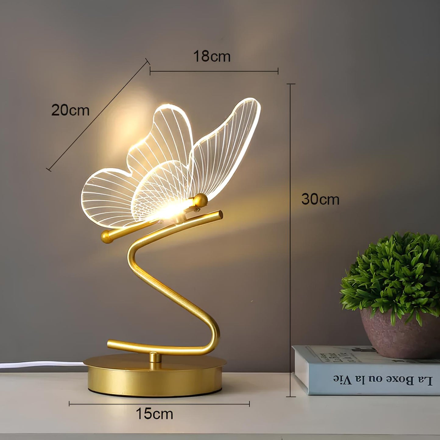 LED Butterfly Table Lamp, Bedside Light, Night light - Homevalley.co.uk